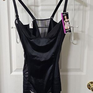 Self Expressions by Maidenform Tummy Waist Hips Shapewear Romper Black Size XL